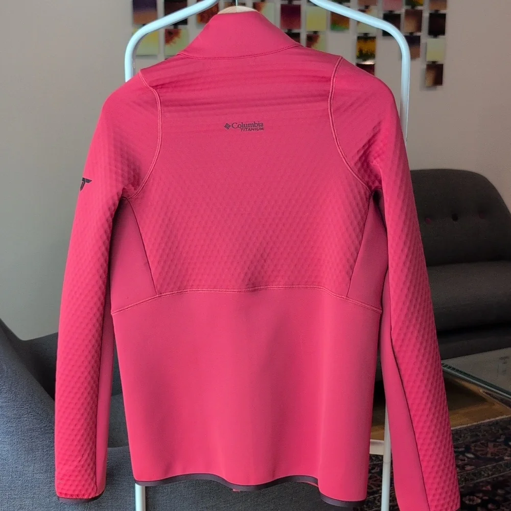 Columbia Crystal Leaf Omni-Heat Helix full-zip jacket, Red/Salmon, Ladies Medium - Picture 7 of 9